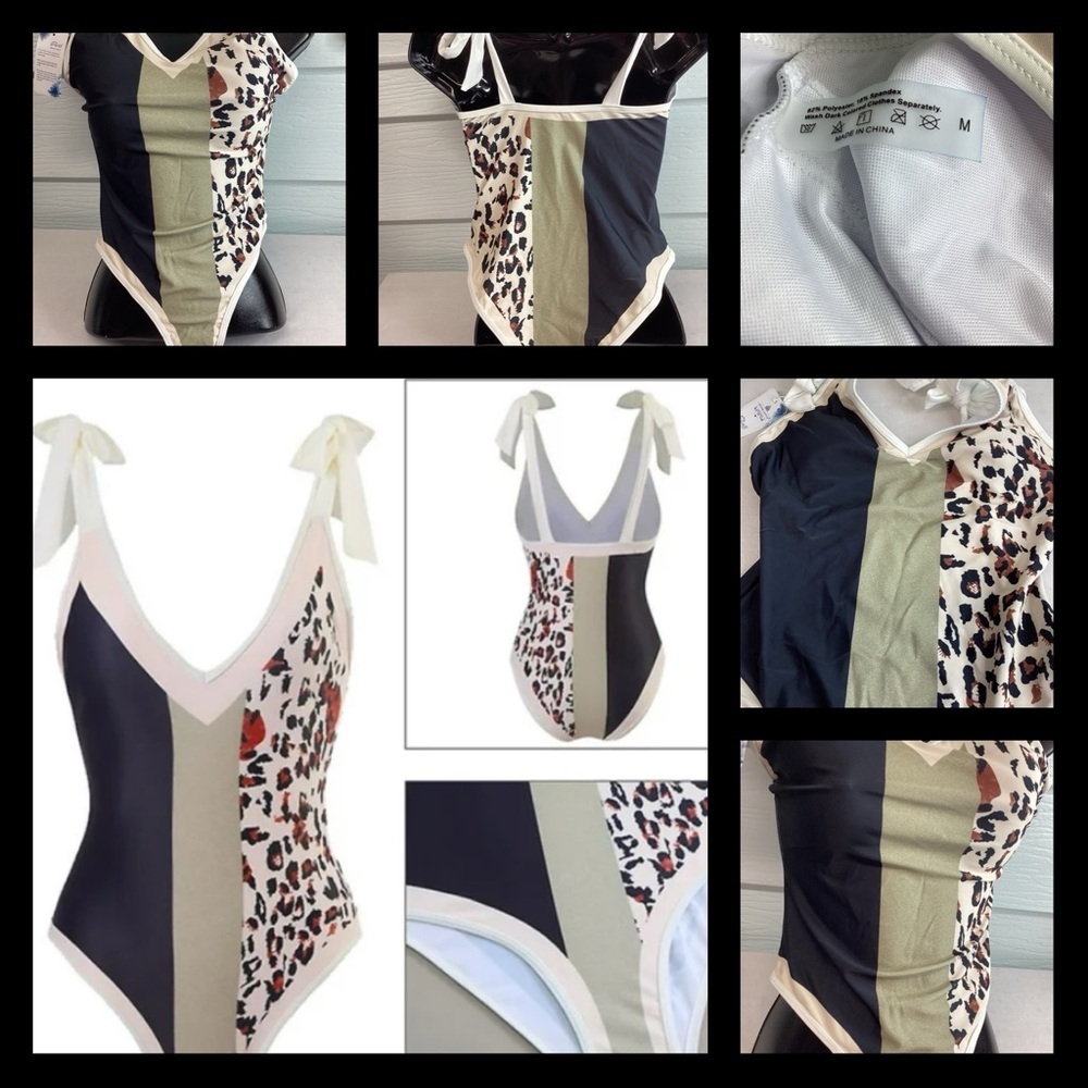 Animal print one piece swimsuit. - Picture 2 of 6